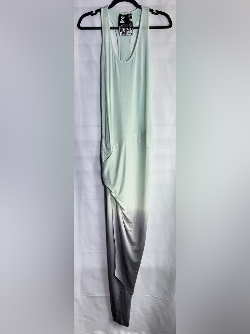 NWOT- Vintage Young Fabulous & Broke Mint to Gray Ombre Maxi Dress